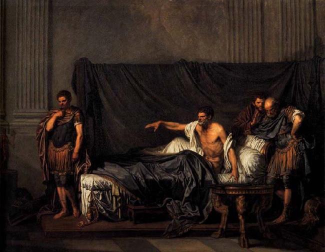 GREUZE, Jean-Baptiste Septimius Severus and Caracalla France oil painting art
